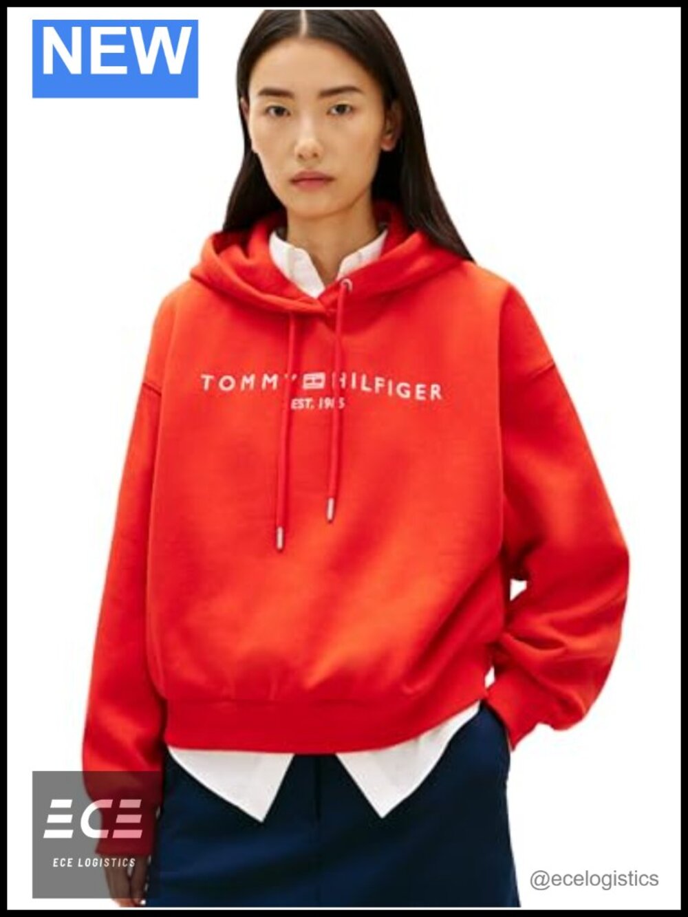 Womens Medium Weight Hoodie Sweatshirt Pullover Logo Drawstring